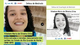 Defesa de dissertação de mestrado de Vikelane Maria de Oliveira Silva