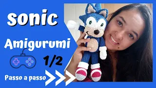 Sonic amigurumi  como fazer o Sonic Parte 12