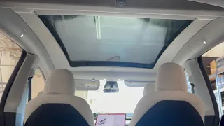 Tesla Model Y NEW Automatic Sunshade Open / Close with Improved Design!