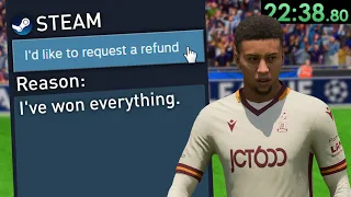 Can I 100% Career Mode and Refund The Game?