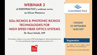 S3-E3 - SiGe BiCMOS & Photonic BiCMOS Technologies for high speed fiber optics systems