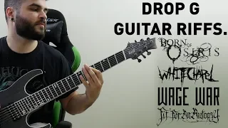 4 Heavy Drop G Guitar Riffs On A 7 String Guitar