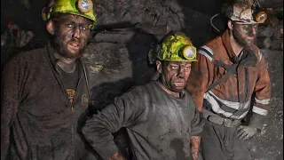 Coal miners at Ayle Colliery, the North's Last Pit.
