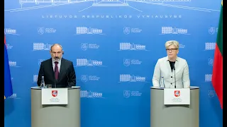 2021-10-04 Lietuvos ir Armėnijos premjerų spaudos konferencija