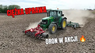 Ciężka uprawa oraz sianie kukurydzy cz 2(rolnictwo)dron w akcji