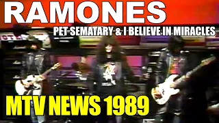 [1989] Ramones - MTV News (Pet Sematary & I Believe in Miracles)