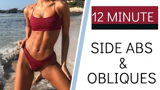 12 MINUTE SIDE ABS & OBLIQUES WORKOUT // lose muffin top | Mary Braun