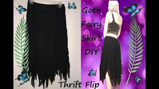 Goth Tattered Fairy Skirt DIY - Thrift Flip