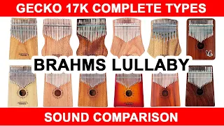 [Sound Comparison] Brahms Lullaby in 12 Type of Gecko Kalimba (Updated / Completed Comparison)