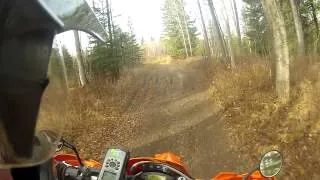 Stanger Hills ,AB dualsport ride oct 26,2013 some more of the mid link trails vid# 075