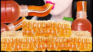 ASMR HONEY JELLY, HONEYCOMB *STICKY 쫀득쫀득 꿀 젤리, 벌집꿀 허니콤 먹방 MUKBANG