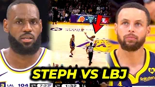 Lakas tama ni Steph Curry, pinagtripan ang Lakers! | Kakaiba ang naging ending, nagalit si LBJ!