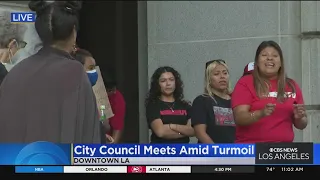 LA City Council meets amid turmoil