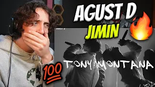 Agust D (SUGA of BTS) - Tony Montana (With Jimin) - REACTION 🔥 !!!