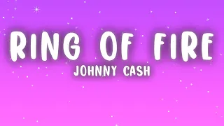 Johnny Cash - Ring of Fire (Lyrics)