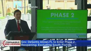 Gov. Ron DeSantis Allows State, Excluding South Florida, To Enter Phase 2