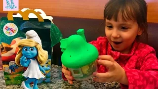 Смурфики Затерянный Город игрушки Хеппи Мил МакДональдс Smurfs  toys Unboxing Happy Meal McDonalds