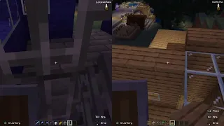 Minecraft co-op split screen 02 no commentary