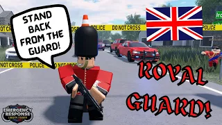 I became a ROYAL GUARD in a British Roleplay SERVER! (Emergency Response Liberty County, Roblox)