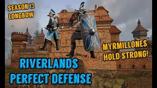 Conquerors Blade: Myrmillones Hold STRONG! | Riverlands Siege Perfect Defense (Colosseum Longbow)