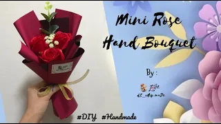 Mini rose Bouquet tutorial - gift wrapping ideas
