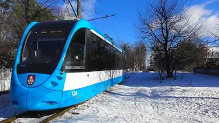 Tram T4UA "VinWay" No.136. Pirogov, Yangel, Zamostianska, Striletska Streets. Vinnytsia. Ukraine.
