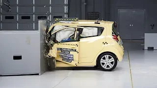 2013 Chevrolet Spark driver-side small overlap IIHS crash test