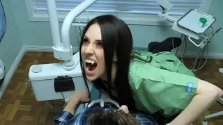 Female vampire dentist