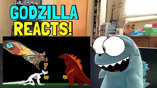 Godzilla Reacts to Godzilla, Mothra, and Anguirus go Trick or Treating