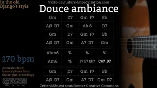 Douce ambiance (170 bpm) - Gypsy jazz Backing track / Jazz manouche