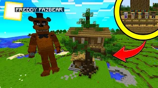 Casa del ARBOL vs FIVE NIGHTS AT FREDDY´S PELICULA en MINECRAFT😱 Michi Miau Y BEBE NOOB vs FREDDY