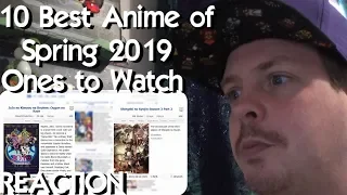 10 Best Anime of Spring 2019 - Ones to Watch REACTION