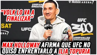 Holloway predice Volk vs. Topuria y afirma que UFC quiso darle a Ilia