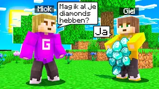 24 UUR OP ALLES JA ZEGGEN TEGEN GIEL (Minecraft)