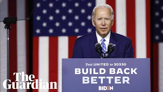 Joe Biden discusses plan for economy during presidential campaigning – watch live