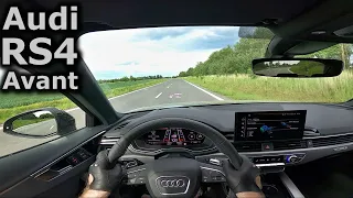 2022 Audi RS 4 Avant | POV test drive + acceleration 0-100 km/h