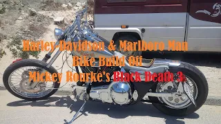 Harley Davidson and the Marlboro Man Bike Build Off. Mickey Rourke's Black Death 3