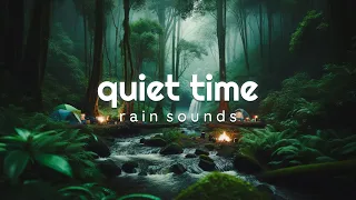 Quiet Time - Gentle Piano & Rainfall  | Deep Sleep & Stress Relief Music