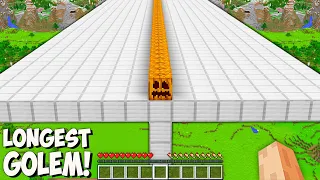 SUPER SECRET WAY to SPAWN the LONGEST GOLEM in Minecraft! TALLEST GIANT IRON GOLEM!