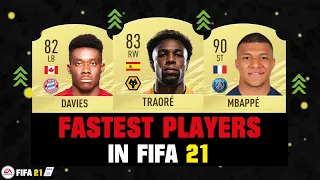 FIFA 21 | FASTEST PLAYERS IN FIFA 21! 🏃‍♂️🔥| FT. ADAMA TRAORE, DAVIES, MBAPPE... etc