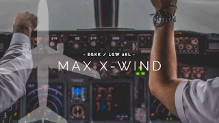 737 landing at maximum crosswind