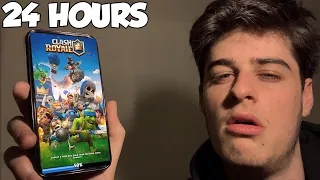 I Spent 24 Hours Playing Clash Royale Straight