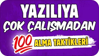 YAZILIYA ÇOK ÇALIŞMADAN 100 ALMA TAKTİKLERİ 💯 #YazılıKoçu