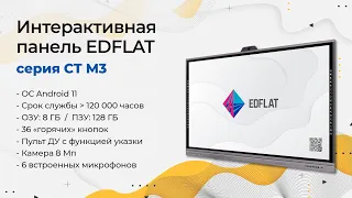 Интерактивная панель EDFLAT серии CT M3 - обзор возможностей и характеристик