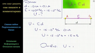Физика В однородном электрическом поле две точки лежат на одной силовой линии. Расстояние между