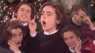 timothée chalamet being chaotic for a minute straight