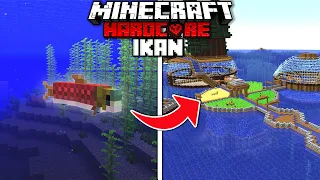 100 Hari di Minecraft Hardcore Tapi Jadi IKAN 🐟🐟🐟