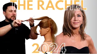 How to cut THE NEW RACHEL Hair cut 2024 Golden Globes Kitty Cut