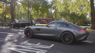 Mercedes AMG GTS Sound, Start up & Driving in London