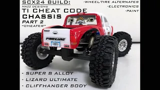 SCX24 M.D. TI CHEAT CODE CHASSIS BUILD: PART 2 - PAINT/BODY, ELECTRONICS, WHEELS & TIRES, ALTERNATES